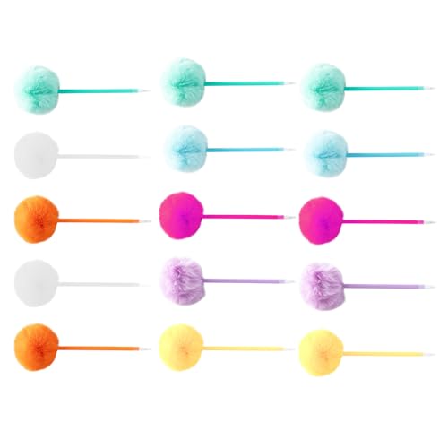 HOMSFOU 15 Stück Teiliges Pom Pom Kugelschreiber Bunt Flauschig Niedliche Kawaii Stifte für Schule und Büro Trendige Farbige Kugelschreiber für Mädchen und Partygeschenke HOMSFOU 15 Stück Teiliges Pom Pom Kugelschreiber Bunt Flauschig Niedliche Kawaii Stifte für Schule und Büro Trendige Farbige Kugelschreiber für Mädchen und Partygeschenke von HOMSFOU