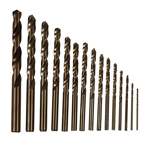 HOMSFOU 15 Stück Teiliges Schnellarbeitsstahl Bohrerset Kobaltbohrer mit Selbstzentrierender Spiralform für Gusseisen Gehärtete Metalle Aufbewahrungsbox HOMSFOU 15 Stück Teiliges Schnellarbeitsstahl Bohrerset Kobaltbohrer mit Selbstzentrierender Spiralform für Gusseisen Gehärtete Metalle Aufbewahrungsbox von HOMSFOU