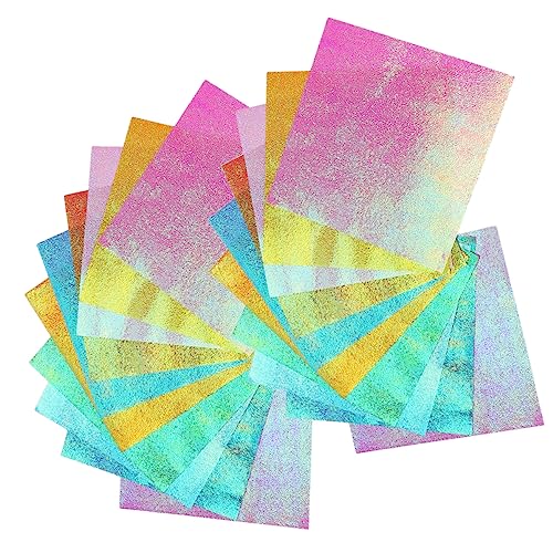 HOMSFOU 150 Stück Glitzer Origami Papier Bunt von HOMSFOU