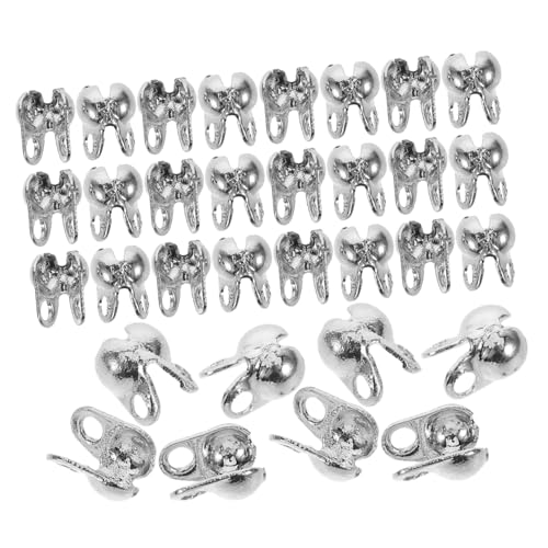 HOMSFOU 150 Stück Metall-quetschperlen-abdeckungen Für Die Schmuckherstellung, Halsketten, Armbänder, Endschnallen, Knotenabdeckungen, Anschlussverschlüsse Für Diy-schmuck von HOMSFOU