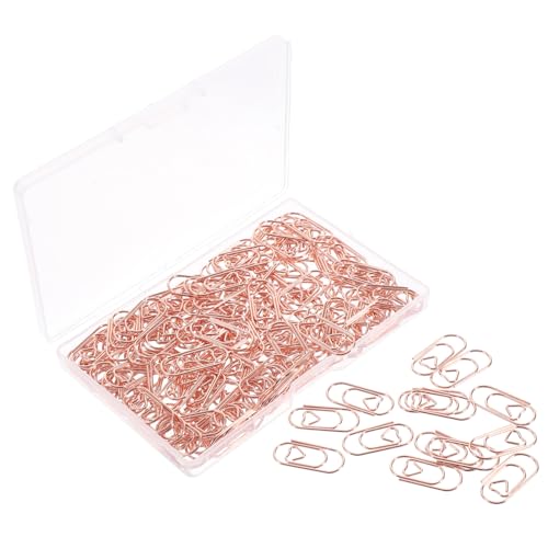 HOMSFOU 150 Stück Mini Herz Büroklammern aus Metall Rosa Goldene Kreative Papierklammern für Dokumente Notizen und Bürobedarf für Schule und Büro HOMSFOU 150 Stück Mini Herz Büroklammern aus Metall Rosa Goldene Kreative Papierklammern für Dokumente Notizen und Bürobedarf für Schule und Büro von HOMSFOU