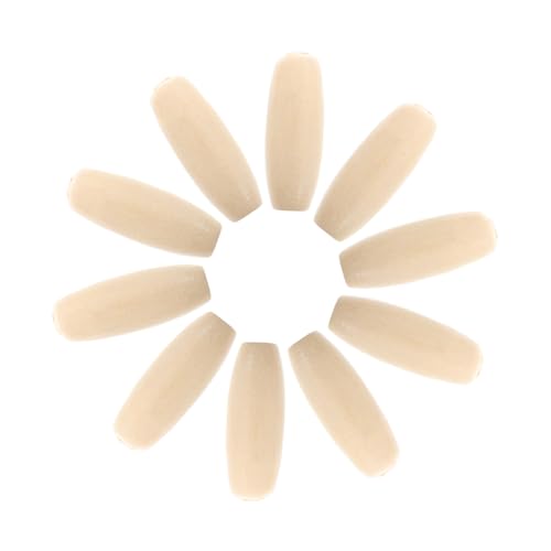 HOMSFOU 150 Stück Ovale Naturholzperlen, 2,5 Mm Loch, Holz-abstandshalterperlen Für Diy-schmuckherstellung, Basteln, Türvorhänge, Lose Holzperlen von HOMSFOU