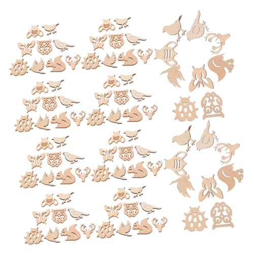 HOMSFOU 150 Stück Unbehandelte Holztiere Diy Bastelset Mixed Style Tier Holzfiguren für Malen und Gestalten für Partys und Heimdekoration HOMSFOU 150 Stück Unbehandelte Holztiere Diy Bastelset Mixed Style Tier Holzfiguren für Malen und Gestalten für Partys und Heimdekoration von HOMSFOU