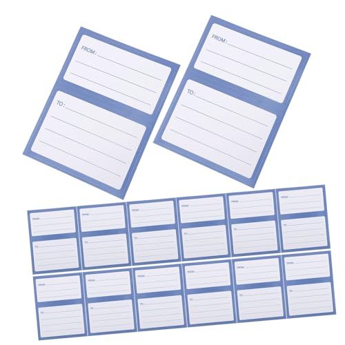 HOMSFOU 150 Stück Versandetikett Name Post Aufkleber für Versandtaschen leer Mailer adressetiketten Adressaufkleber Versandaufkleber Verpackungsetikett Umschlagetiketten Paket Papier Blue von HOMSFOU