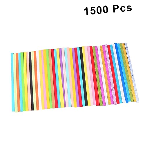 HOMSFOU 1500 Stück Faltpapier für Diy Sternsterne Origami Bastelpapier für Kreative Bastelideen für Fingerfertigkeit und Gemeinsame Aktivitäten Viel Spaß Beim Falten von HOMSFOU