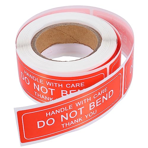 HOMSFOU 150Stücke Zerbrechlich Aufkleber Handle With Care Do Not Bend Selbstklebende Versandetiketten für Sichere Etiketten Rolle von HOMSFOU