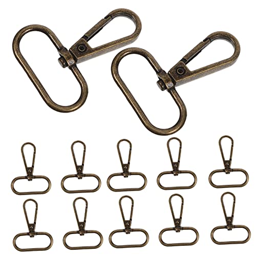 HOMSFOU 15Stücke Drehbare Krebsverschlüsse Für DIY Schlüsselanhänger Und Schmuck Innenbreite Antikbronze Für Schlüsselbund Und Bastelprojekte von HOMSFOU