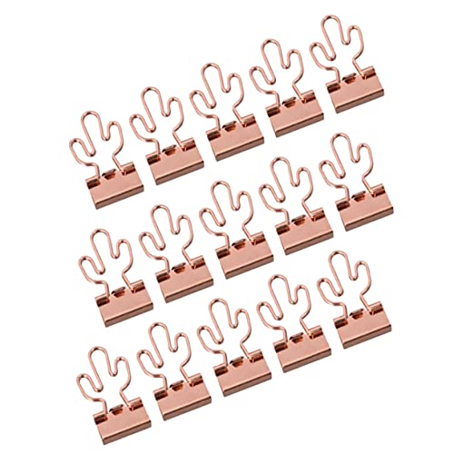 HOMSFOU 15Stücke Teiliges Mehrfunktions Papierclips Roségold Langlebige Büroklammern für Notizen Dokumente und Scrapbooking für Organisation von Unterlagen von HOMSFOU