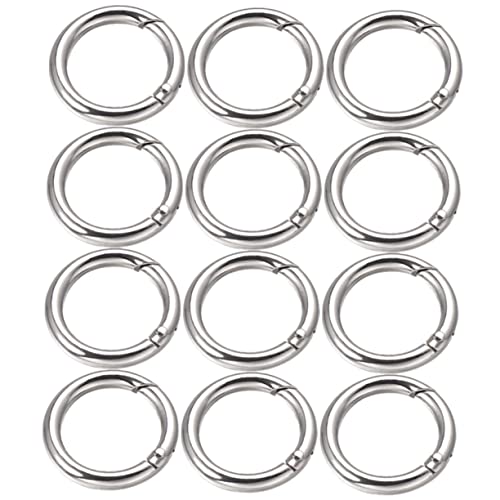 HOMSFOU 15Stücke Zinklegierungsrunde Feder Ringe Schlüsselbund Ringe Farbige Schnappverschlüsse Für DIY Projekte Für Rucksäcke Handtaschen Und Schlüsselanhänger von HOMSFOU