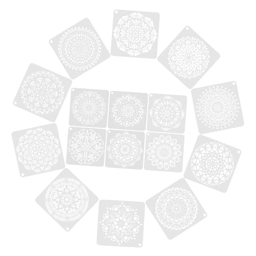 HOMSFOU 16 Blatt Schablonen Set für Wiederverwendbare Malschablonen mit für Diy Projekte Wandgestaltung und Kreative Freizeitaktivitäten von HOMSFOU