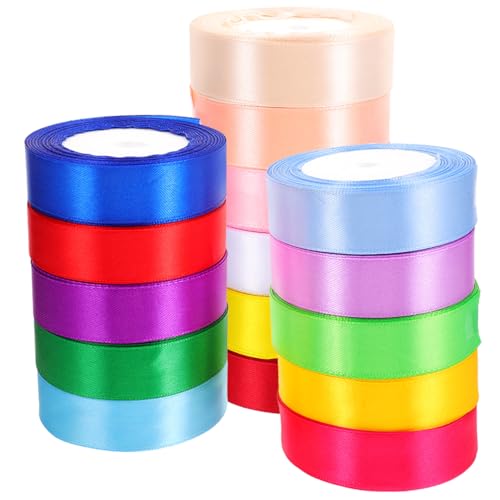 HOMSFOU 16 Rollen Geschenkband Vielseitiges Bastelmaterial Polyester für DIY Geschenkverpackung Dekoration für Feste und Partys HOMSFOU 16 Rollen Geschenkband Vielseitiges Bastelmaterial Polyester für DIY Geschenkverpackung Dekoration für Feste und Partys von HOMSFOU