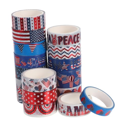 HOMSFOU 16 Rollen Unabhängigkeitstag Klebeband Washi Klebeband Zum Unabhängigkeitstag Aufkleber Zum 4 Juli Festival Klebeband Festival Klebebänder Journale Scrapbooking Washi HOMSFOU 16 Rollen Unabhängigkeitstag Klebeband Washi Klebeband Zum Unabhängigkeitstag Aufkleber Zum 4 Juli Festival Klebeband Festival Klebebänder Journale Scrapbooking Washi von HOMSFOU