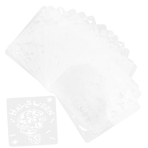 HOMSFOU 16 Stück Halloween Malvorlagen Wiederverwendbare Schablonen für Kreative DIY Zeichenvorlagen für Halloween Dekoration und Bastelprojekte von HOMSFOU