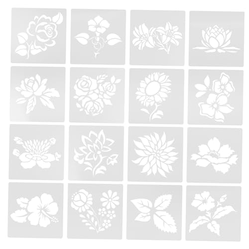 HOMSFOU 16 Stück Handgezeichnete Blumenvorlage Wände botanisch Schablonenkunstvorlagen Schablonen ziehen Malvorlage Anlage Rosenschablone Schablone für Handwerk das Haustier Weiß HOMSFOU 16 Stück Handgezeichnete Blumenvorlage Wände botanisch Schablonenkunstvorlagen Schablonen ziehen Malvorlage Anlage Rosenschablone Schablone für Handwerk das Haustier Weiß von HOMSFOU