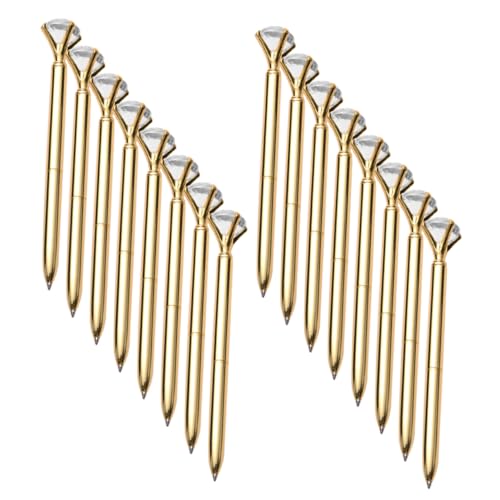 HOMSFOU 16 Stück Kugelschreiber mit Strasssteinen Kugelschreiber schreiben Bußgeld Kugelschreiber mit Strassdeckel Bling Kugelschreiber Journal-Kugelschreiber Metall Golden HOMSFOU 16 Stück Kugelschreiber mit Strasssteinen Kugelschreiber schreiben Bußgeld Kugelschreiber mit Strassdeckel Bling Kugelschreiber Journal-Kugelschreiber Metall Golden von HOMSFOU