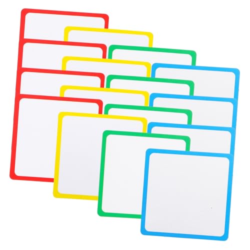 HOMSFOU 16 Stück Magnetische Blankkarte Etiketten Etikett für Trockenerlöser Whiteboard-Magnet magnetische namensschilder trocken abwischbare Karten trocken abwischbare Magnettafel von HOMSFOU