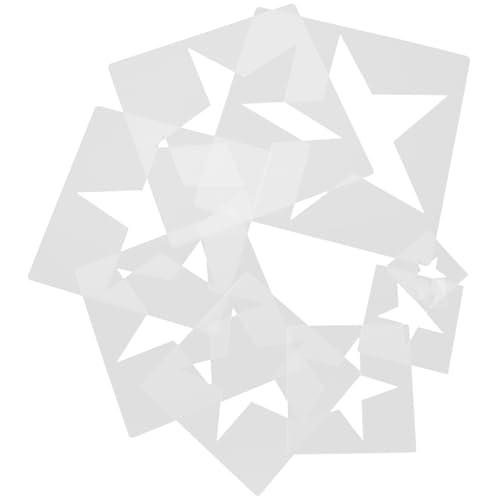 HOMSFOU 16 Stück Pentagramm-Vorlage geometrische Schablone Malerei Schablonen formen Bausatz dekorativ Plastikschablone Wandschablonen zum Bemalen abstrakte Texturschablonen das Haustier von HOMSFOU