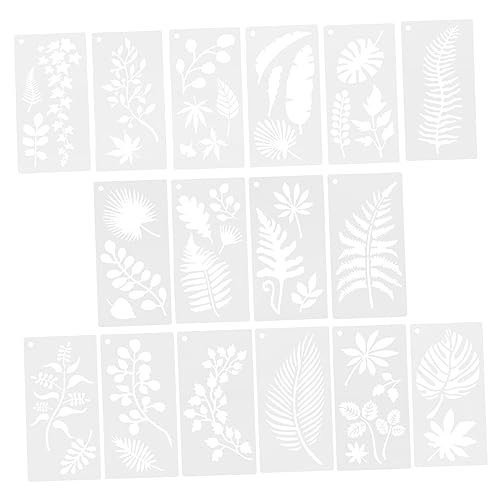 HOMSFOU 16 Stück Teiliges DIY Malerei Schablonen Set für Wiederverwendbare Vorlagen mit Tropischen Pflanzenmotiven Kreativität und Handwerklichen Fähigkeiten HOMSFOU 16 Stück Teiliges DIY Malerei Schablonen Set für Wiederverwendbare Vorlagen mit Tropischen Pflanzenmotiven Kreativität und Handwerklichen Fähigkeiten von HOMSFOU