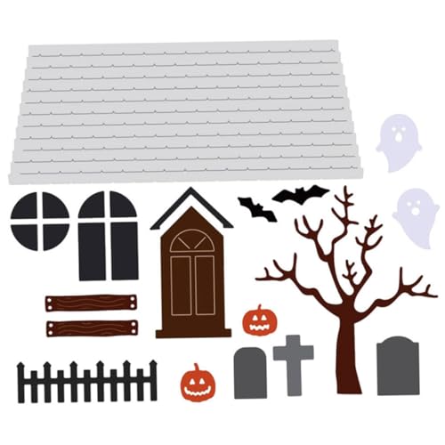 HOMSFOU 16 Stück Teiliges Halloween Prägeschablonen aus Kohlenstoffstahl Hausmuster Stanzformen für Diy Basteln Präzise Geschnittene Metallvorlagen für Scrapbooking und Handwerksdekoration HOMSFOU 16 Stück Teiliges Halloween Prägeschablonen aus Kohlenstoffstahl Hausmuster Stanzformen für Diy Basteln Präzise Geschnittene Metallvorlagen für Scrapbooking und Handwerksdekoration von HOMSFOU