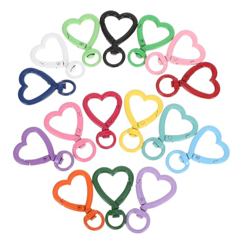 HOMSFOU 16 Stück Teiliges Herz Karabiner Schlüsselanhänger aus Langlebiger Zinklegierung mit Drehverschluss Federverschluss und Snap Hook für DIY Schmuck Taschen und Sichere Befestigung HOMSFOU 16 Stück Teiliges Herz Karabiner Schlüsselanhänger aus Langlebiger Zinklegierung mit Drehverschluss Federverschluss und Snap Hook für DIY Schmuck Taschen und Sichere Befestigung von HOMSFOU