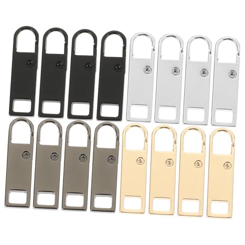 HOMSFOU 16 Stück Teiliges Metall Reißverschluss Zipper Ziehkopf Ersatz Reparaturset für Kleidung und Taschen Abnehmbare Zipper Schwarz Gold Silber HOMSFOU 16 Stück Teiliges Metall Reißverschluss Zipper Ziehkopf Ersatz Reparaturset für Kleidung und Taschen Abnehmbare Zipper Schwarz Gold Silber von HOMSFOU