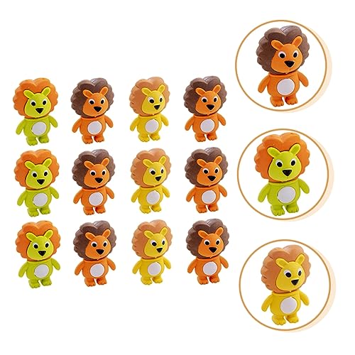 HOMSFOU 16 Stück Teiliges Radiergummis Cartoon Tierform Bunte Farben für Kindergarten Mitgebsel Schüler Schreibwaren Zufällige Farbe Zufällige Farbe von HOMSFOU