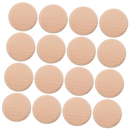 HOMSFOU 16 Stück Teiliges Runde Holzscheiben Robuste Handgeschnitzte Holzchips für DIY Bastelprojekte Chinesische Schachfiguren Blanke Holzrundlinge zum Bemalen und Gestalten von HOMSFOU