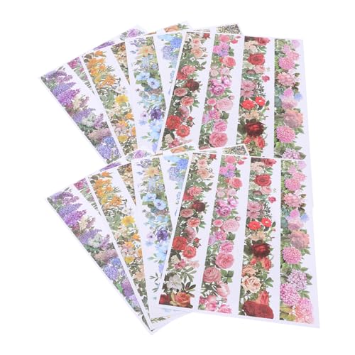 HOMSFOU 16 Stück Vintage Washi Tape Teiliges für Scrapbooking Tagebuch Dekoration Multifunktionale Abreißbare Designs für Handgemachte Fotoalben und Mehr von HOMSFOU