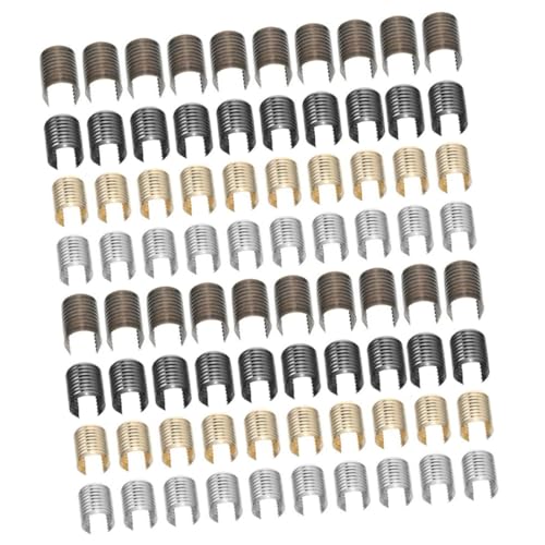 HOMSFOU 160Stücke Lederschnurclips Zylindrische Halterungen Schmuck DIY Seilbefestigungselemente Breit Und Lang Vier Farben Hellgold Gunmetal Antikgrün HOMSFOU 160Stücke Lederschnurclips Zylindrische Halterungen Schmuck DIY Seilbefestigungselemente Breit Und Lang Vier Farben Hellgold Gunmetal Antikgrün von HOMSFOU
