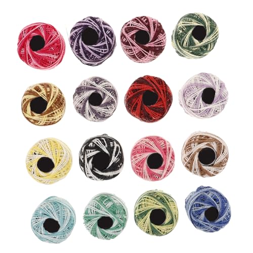 HOMSFOU 16Rolle Teilige Baumwoll Stickgarn Set für Kreuzstich pro Leuchtende Farben für DIY Projekte und Umweltfreundliche Sticklinie für Bastelarbeiten HOMSFOU 16Rolle Teilige Baumwoll Stickgarn Set für Kreuzstich pro Leuchtende Farben für DIY Projekte und Umweltfreundliche Sticklinie für Bastelarbeiten von HOMSFOU