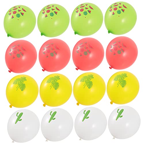 HOMSFOU 16Stücke Hawaiianische Partyballons Dekoration Mit Wassermelonen Kakteen Und Monstera Motiven Für Geburtstagsfeiern Und Festlichkeiten Im Freien von HOMSFOU