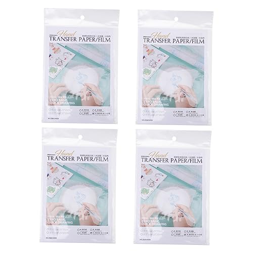 HOMSFOU 16Stücke Transparenter Wasserlöslicher Stickerei Film für DIY Projekte Stabilisierender Wasserlöslicher Film für Kleidung Shirts und Mehr von HOMSFOU