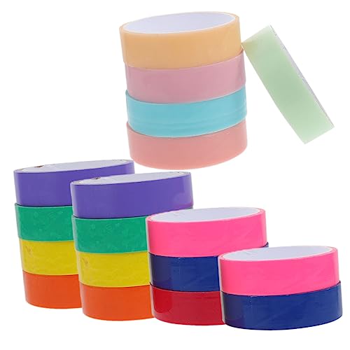 HOMSFOU 18 Rollen Klebriges Ballband Farbiges Klebeband Klebebänder Zum Selbermachen Farbige Kugelbänder Klebebänder Für Kugelklebebänder Farbiges Band Plastik von HOMSFOU