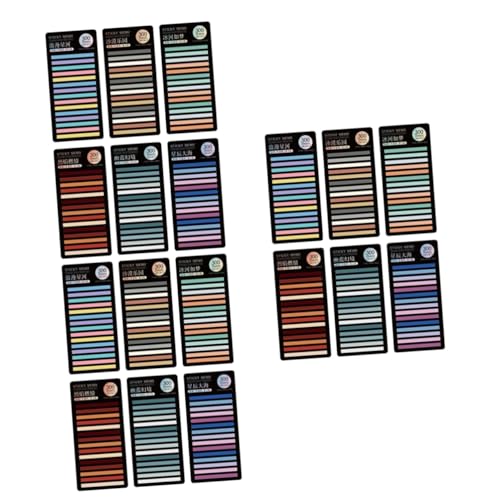 HOMSFOU 18 Sätze Bunte Seitenmarker Transparente Index Tabs für Notizen Büro und Schule Selbstklebende Lesezeichen Zufälligen Designs für Organisation und Planung von HOMSFOU