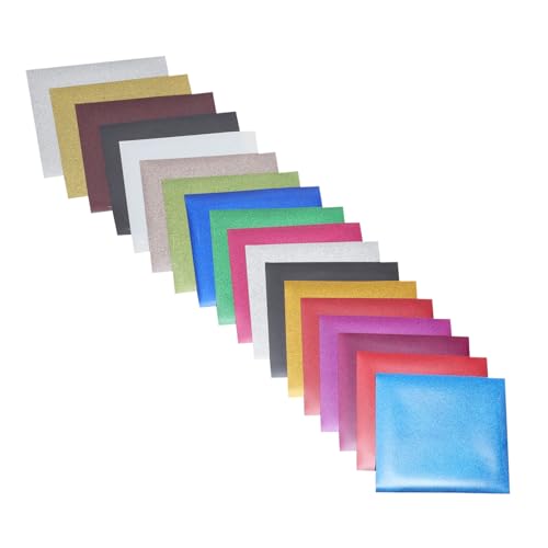 HOMSFOU 18 Stück Glitzer Wärmeübertragungsfolie für T Shirts und Hüte Bunte Diy Transferfolie für Stoffe und Kreative Projekte HOMSFOU 18 Stück Glitzer Wärmeübertragungsfolie für T Shirts und Hüte Bunte Diy Transferfolie für Stoffe und Kreative Projekte von HOMSFOU