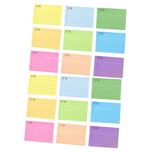 HOMSFOU 18 Stück Haftnotizen Aufkleber für Büronotizen farbig klebrig winzig zerreißbare Notizblöcke aus Papier nützlicher Memo-Sticker tragbare Notizblöcke fluoreszierendes Papier HOMSFOU 18 Stück Haftnotizen Aufkleber für Büronotizen farbig klebrig winzig zerreißbare Notizblöcke aus Papier nützlicher Memo-Sticker tragbare Notizblöcke fluoreszierendes Papier von HOMSFOU