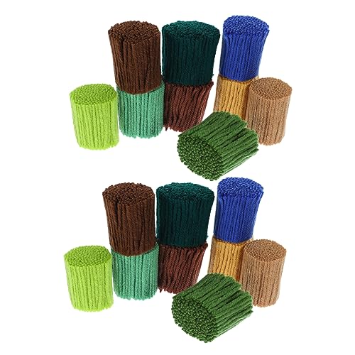 HOMSFOU 18 Stück Sticked Garnset Die Teppich häkeln Decke großes Garn Häkelgarn DIY Garn vorgeschnittene Knüpffäden Knüpfgarn vorgeschnitten Verriegelungshaken-Kits Acryl von HOMSFOU