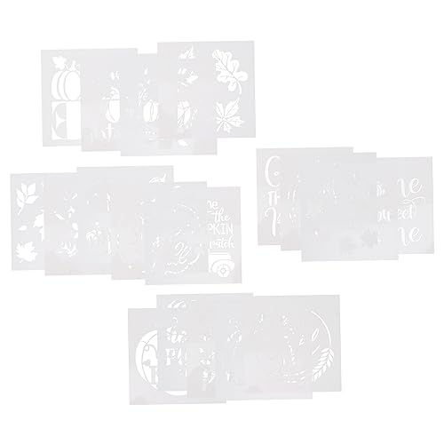 HOMSFOU 18 Stück Teiliges Langlebiger Malvorlagen für Erwachsene Wiederverwendbare Kreative Schablonen für DIY Zeichnungen Sprühkunst Scrapbooking und Wandgestaltung Herbstmotive HOMSFOU 18 Stück Teiliges Langlebiger Malvorlagen für Erwachsene Wiederverwendbare Kreative Schablonen für DIY Zeichnungen Sprühkunst Scrapbooking und Wandgestaltung Herbstmotive von HOMSFOU