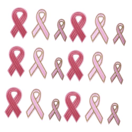 HOMSFOU 18 Stück Teiliges Rosa Stickerei Patches zum Aufbügeln Charmante Applikationen für Kleidung Taschen DIY Dekoration Hitzebeständig zum Reparieren und Individuellen Gestalten von HOMSFOU