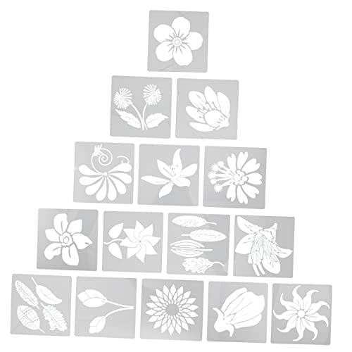 HOMSFOU 18 Stück Teiliges Wiederverwendbare und Zeichenschablonen für Diy Blumenmalerei Wanddekorationsschablonen für Bastelprojekte für Stoffe Möbel und Mehr von HOMSFOU