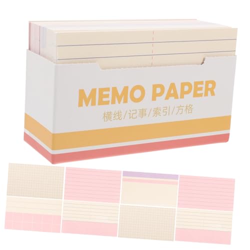 HOMSFOU 180 Blatt Haftnotizen für Karteikarten Indexkarten Notizkarten mit Ringen Neon notizbuch zu machen Karteikarteninhaber Tagesplaner undatiert Oxford weiße Karteikarten Papier von HOMSFOU