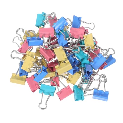 HOMSFOU 180 Stück Bunte Mini Büroklammern aus Robustem Metall Farbenfrohe Foldback Clips für Dokumente Niedliche Organizer für Schule Büro und Bastelprojekte Rostfreie von HOMSFOU