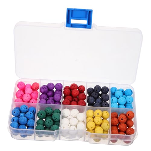 HOMSFOU 180Stücke Lava Perlen Farben Natürliche Stein Perlen für Schmuckherstellung DIY Bastelarbeiten für Armbänder und Ohrringe HOMSFOU 180Stücke Lava Perlen Farben Natürliche Stein Perlen für Schmuckherstellung DIY Bastelarbeiten für Armbänder und Ohrringe von HOMSFOU