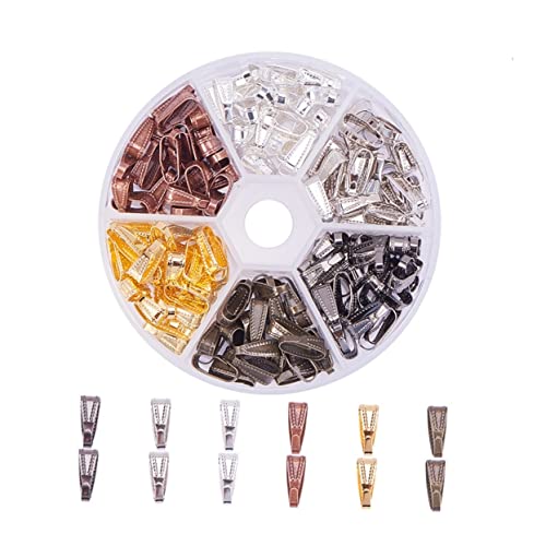 HOMSFOU 180Stücke Teiliges Melonenschnallen Clips Metall Für DIY Schmuck Anhänger Mit Halskette Schmuckzubehör Farben Für Halsketten Und Armbänder von HOMSFOU