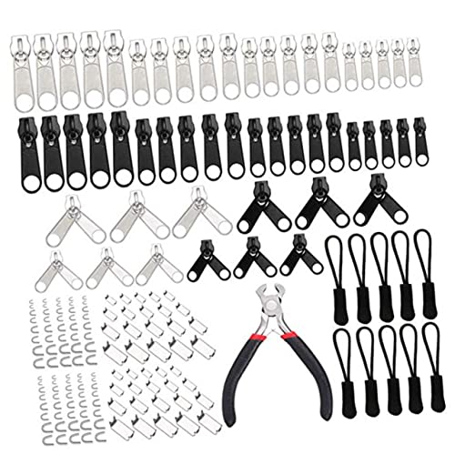 HOMSFOU 183 Stück Teiliges Zipper Kit mit Zangen und Vielseitigem Reißverschluss Schieber Ersatzset für Taschen Kleidung Rucksäcke Zelten mit Verschiedenen und Komplettausstattung HOMSFOU 183 Stück Teiliges Zipper Kit mit Zangen und Vielseitigem Reißverschluss Schieber Ersatzset für Taschen Kleidung Rucksäcke Zelten mit Verschiedenen und Komplettausstattung von HOMSFOU