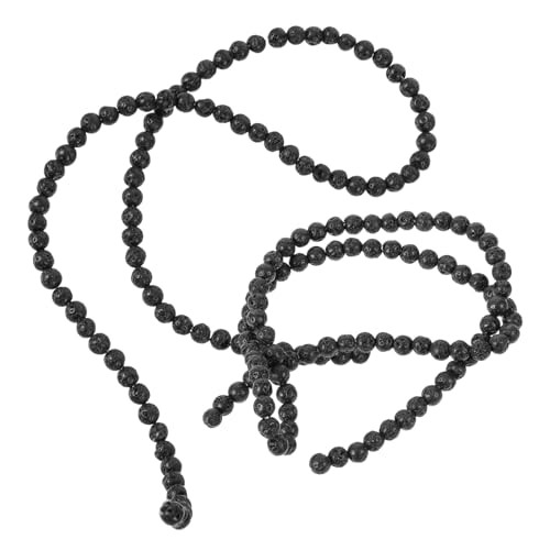 HOMSFOU 184 Stück Vulkanische Lava Perlen Runde Spacer Perlen für Diy Schmuckherstellung Bastelzubehör Schwarze Steinperlen für Armbänder und Dekorationen von HOMSFOU