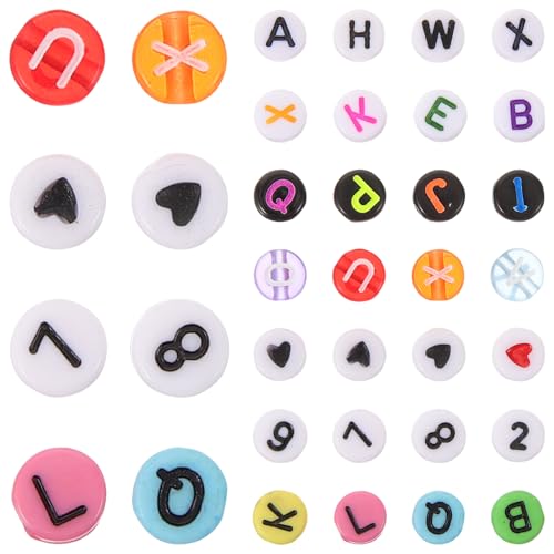 HOMSFOU 1900 Stück Buchstabenperlen Acryl Buchstabenperlen für Diy Armbänder und Bastelprojekte Robuste Spacer Perlen für Kreative Kinderhandarbeiten von HOMSFOU