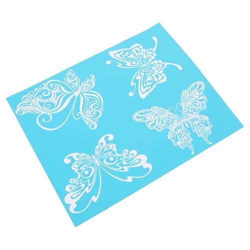 HOMSFOU 1Blatt Schablone für DIY Transferdruck Selbstklebend Abwaschbar mit Schmetterlingsmuster für Bastelprojekte und Kreative Anwendungen für Jugendliche und Erwachsene von HOMSFOU