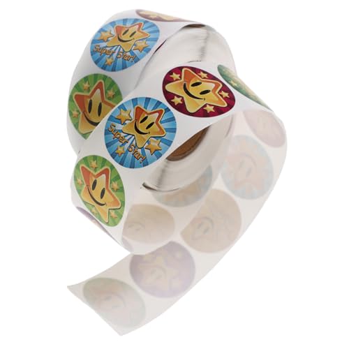 HOMSFOU 1Rolle Belohnungsaufkleber für Ermutigungssticker für Selbstklebende Motivationsaufkleber mit Lustigen Cartoon Motiven Praktischer Spender Box HOMSFOU 1Rolle Belohnungsaufkleber für Ermutigungssticker für Selbstklebende Motivationsaufkleber mit Lustigen Cartoon Motiven Praktischer Spender Box von HOMSFOU