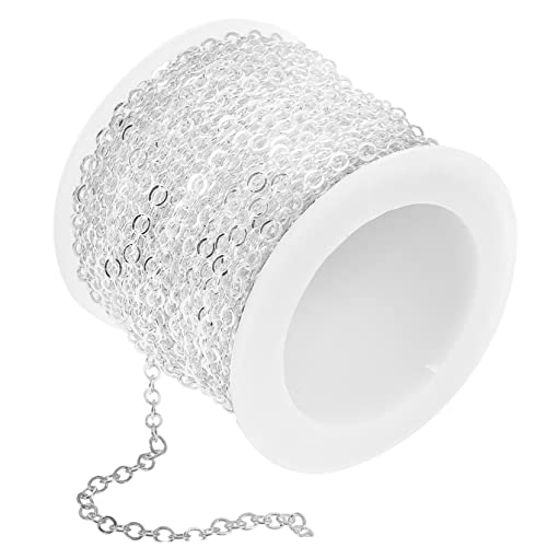 HOMSFOU 1Rolle DIY Kupferkettenschmuck Flache Kette Für Armbänder Schlüsselanhänger Taschen Vielseitiges Bastelzubehör Für Schmuckherstellung von HOMSFOU